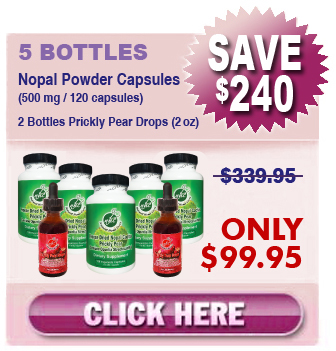 First Time Client Special 5 Bottles Nopal & 2 Bottles Prickly Pear Drops $99.95